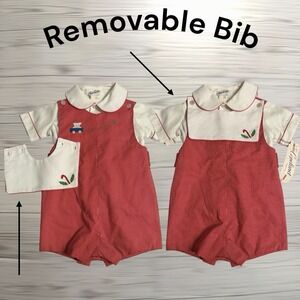 Jane Copeland Jumper Romper Set NEW NWT Vintage Size 4T Christmas Convertible